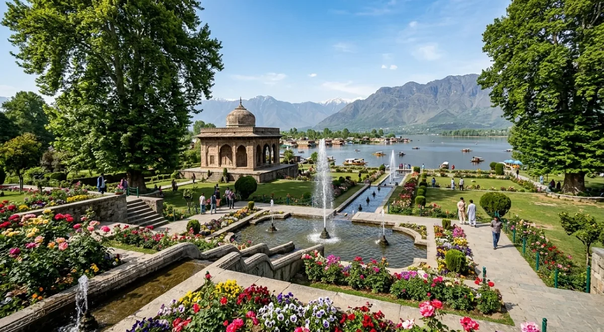 Mughal Gardens Himalayan valley and tourist attractions in Jammu & Kashmir